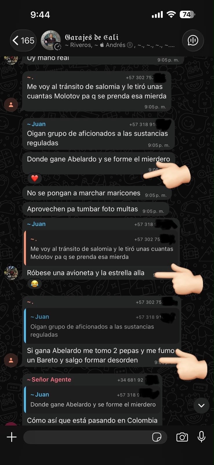 Mensajes de un posible estallido social en Cali si gana Abelardo de la Espriella