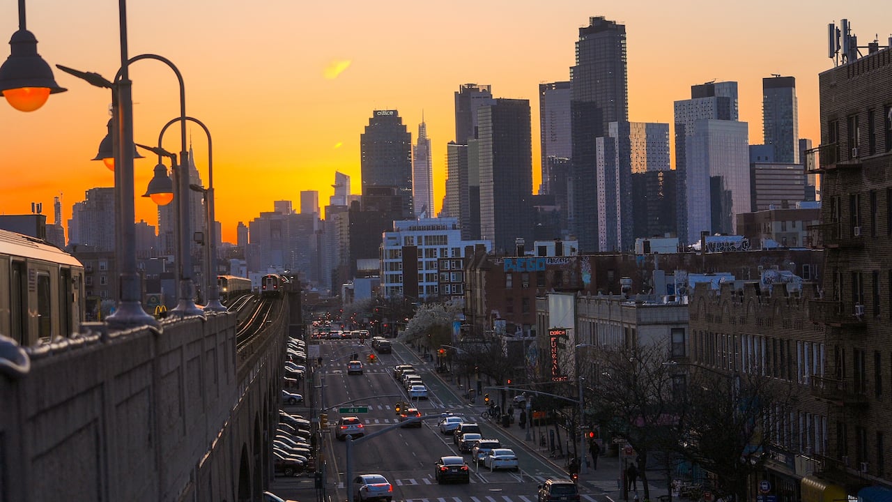 Vista de Long Island hacia Manhattan