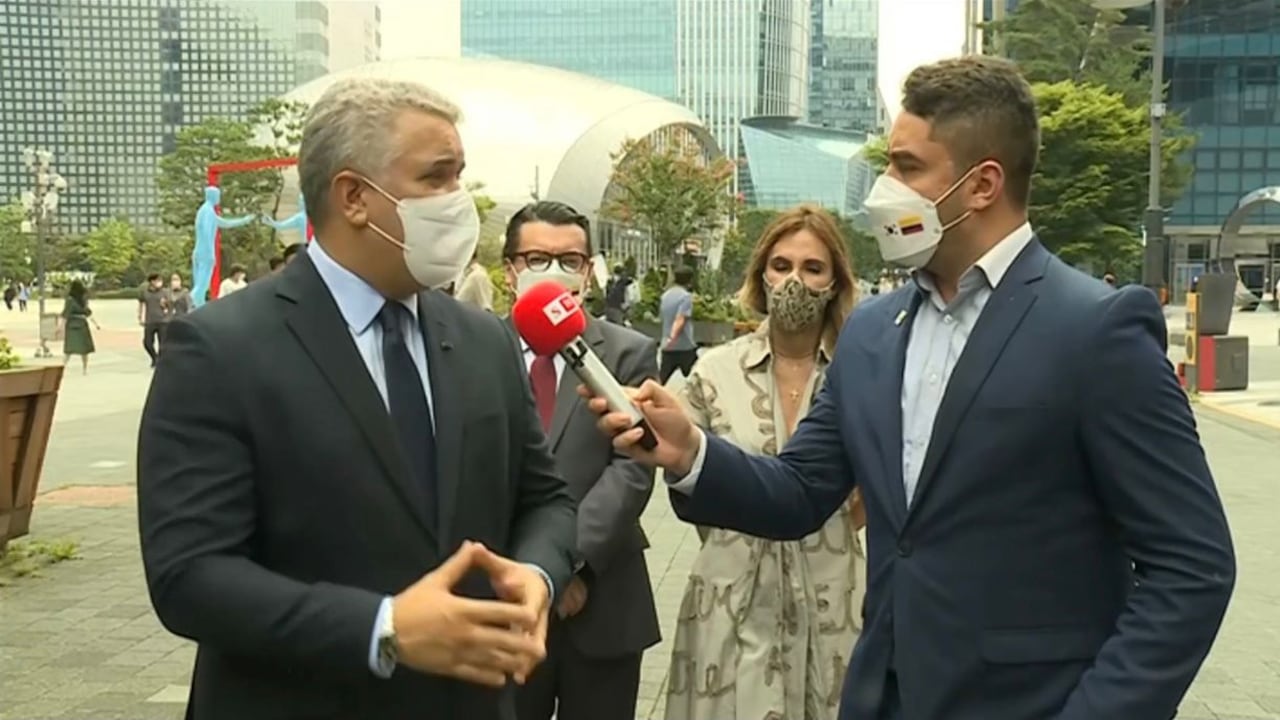 Entrevista presidente Iván Duque con SEMANA. Corea del Sur.