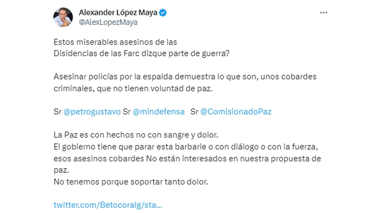 Twitter de Alexander López Maya.