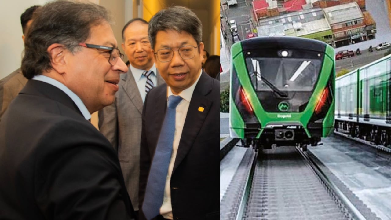 Gustavo Petro y el metro de Bogotá.