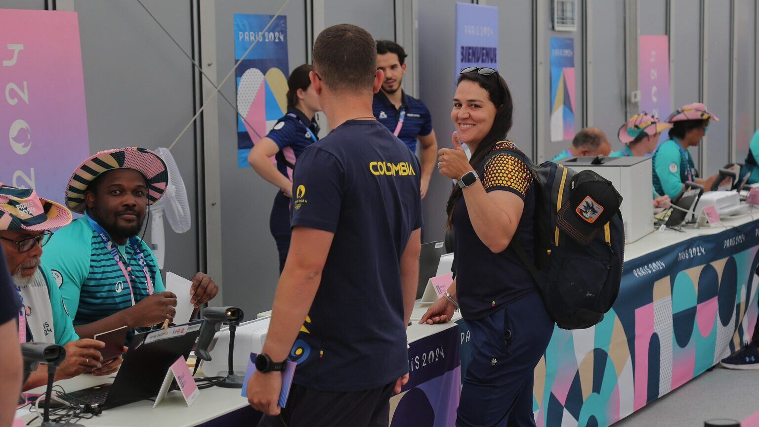 Ana María Rendón, referente de la Selección de Tiro con arco, en su llegada a la Villa Olímpica de los Juegos Olímpicos de París 2024