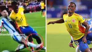 Jhon Arias fue el afectado por la falta de Gonzalo Montiel