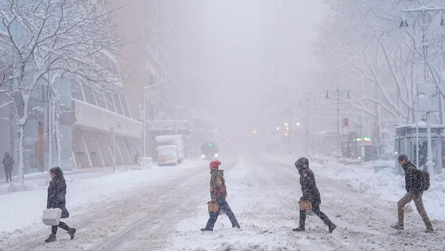 La tormenta de nieve que azotó Nueva York, entre las imágenes de la semana