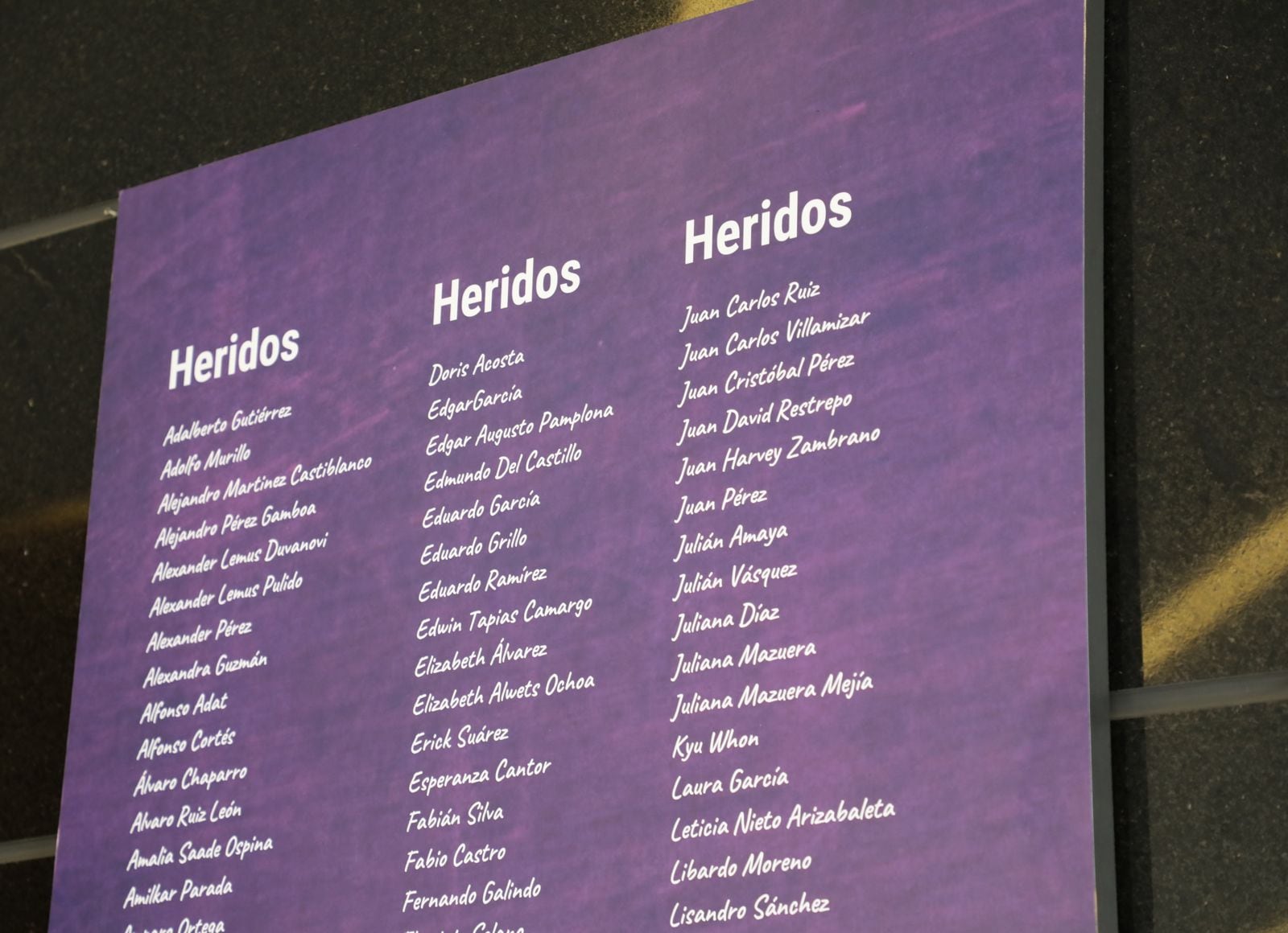 Víctimas del atentado terrorista en el club El Nogal.