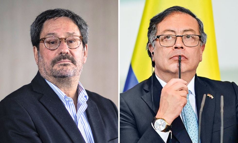 Presidente Gustavo Petro y Francisco Santos