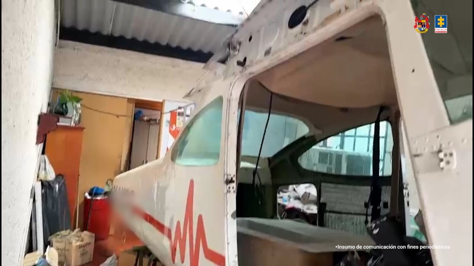 Las autoridades ubicaron una avioneta tipo Piper PA-28 para ponerla al servicio del narcotráfico en una finca de Chía,. Cundinamarca.