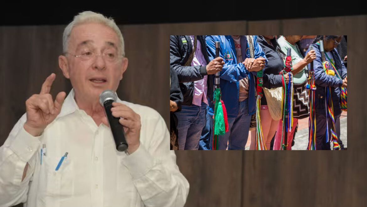 Uribe acusa a Petro y Cepeda de impulsar la minga indígena en el país