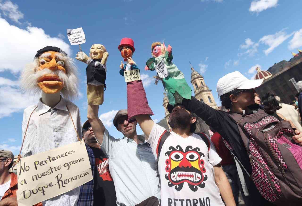 Las actividades culturales se hicieron nuevamente presentes en la protesta pacífica del 4D. Foto: Diana Rey Melo