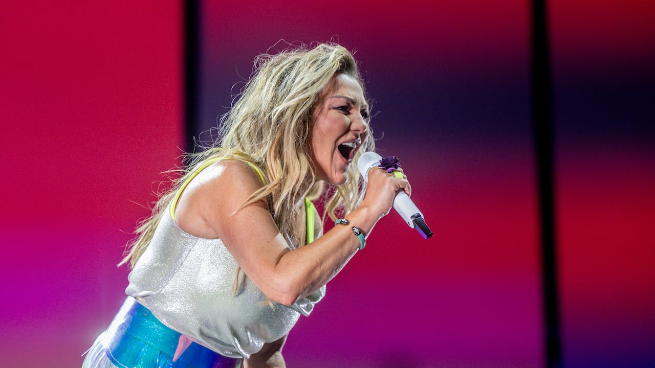 Amaia Montero, de 'La Oreja de Van Gogh', el 28 de mayo de 2026 en Madrid. La banda repasó sus grandes éxitos y presentó sus temas más recientes ante miles de fans en una de las paradas principales de su gira.