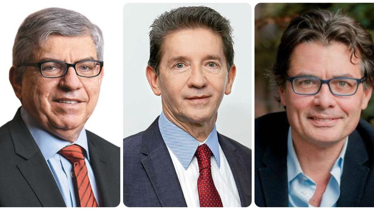 César Gaviria, Luis Pérez y Alejandro Gaviria.