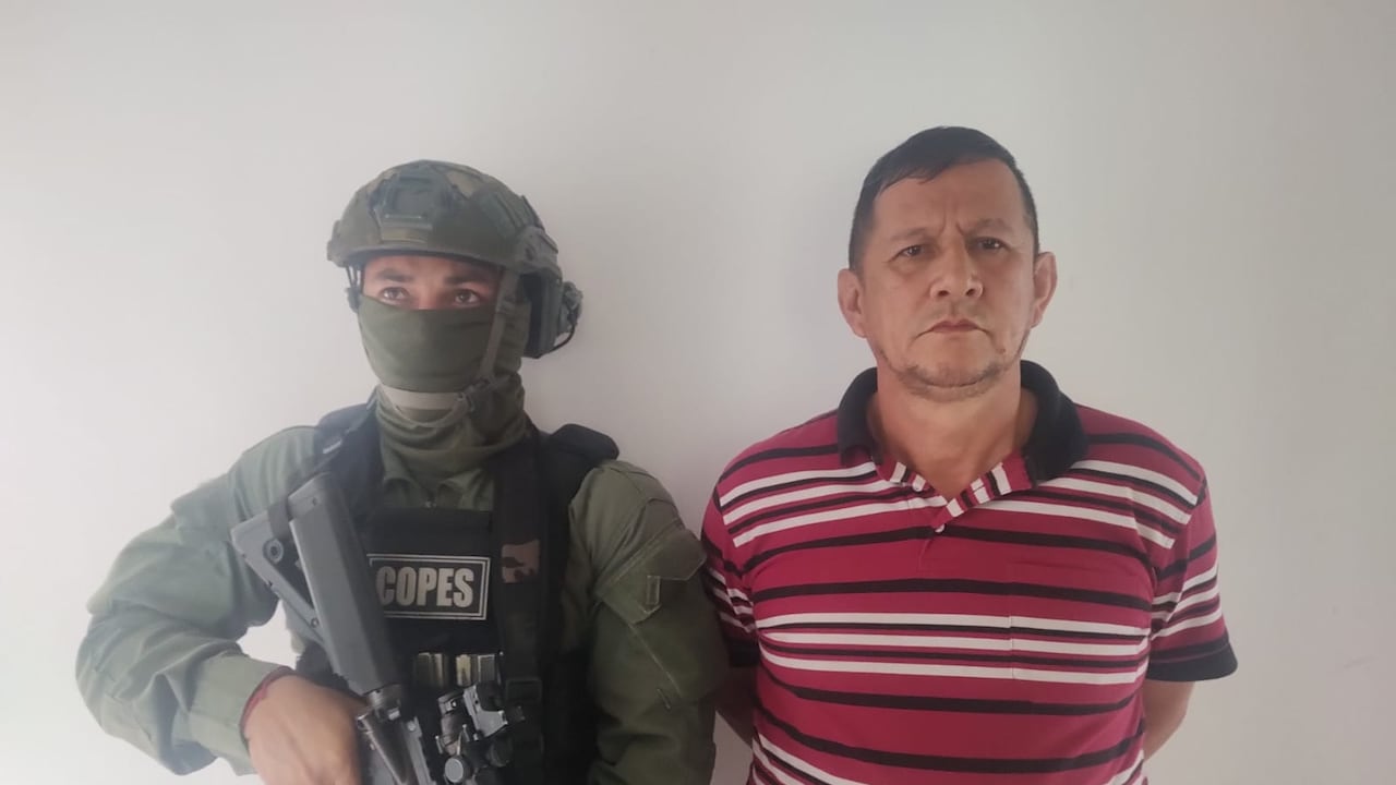 Alias Robledo, capturado en medio de una operación de la Policía Nacional.