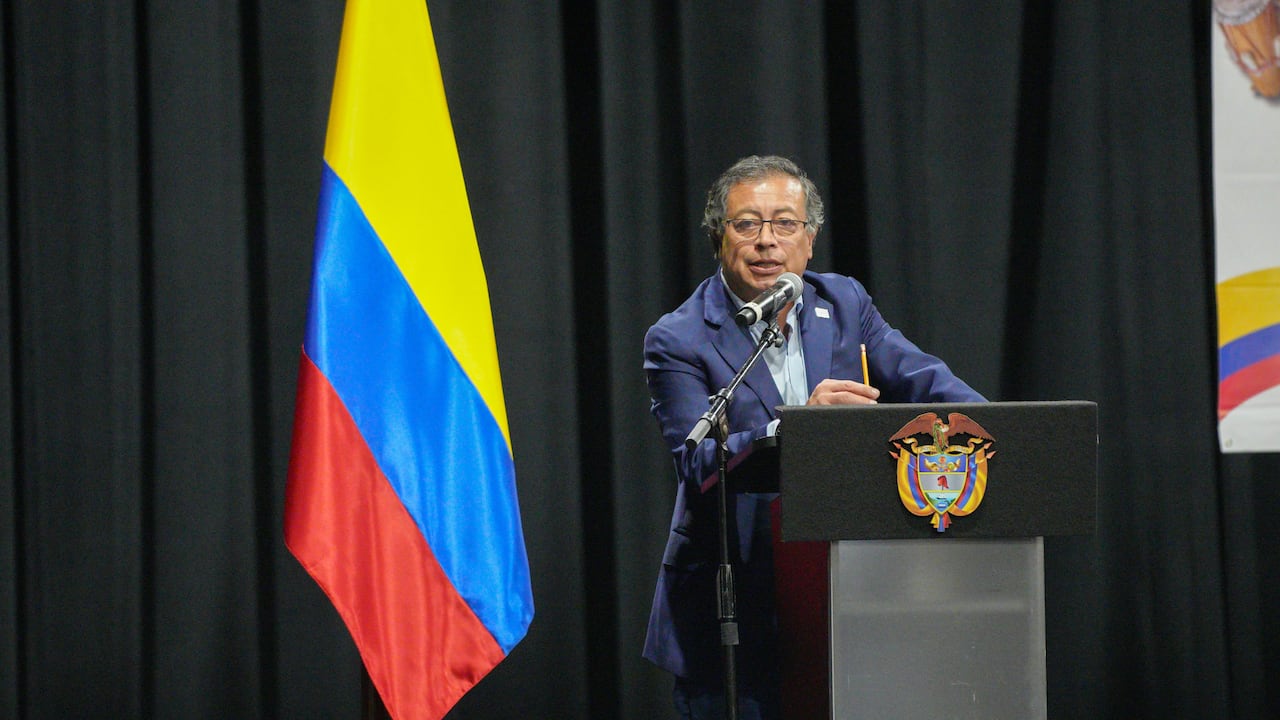 El presidente, Gustavo Petro, en la Conferencia Internacional Salvemos el Planeta, en Chicago (Estados Unidos)