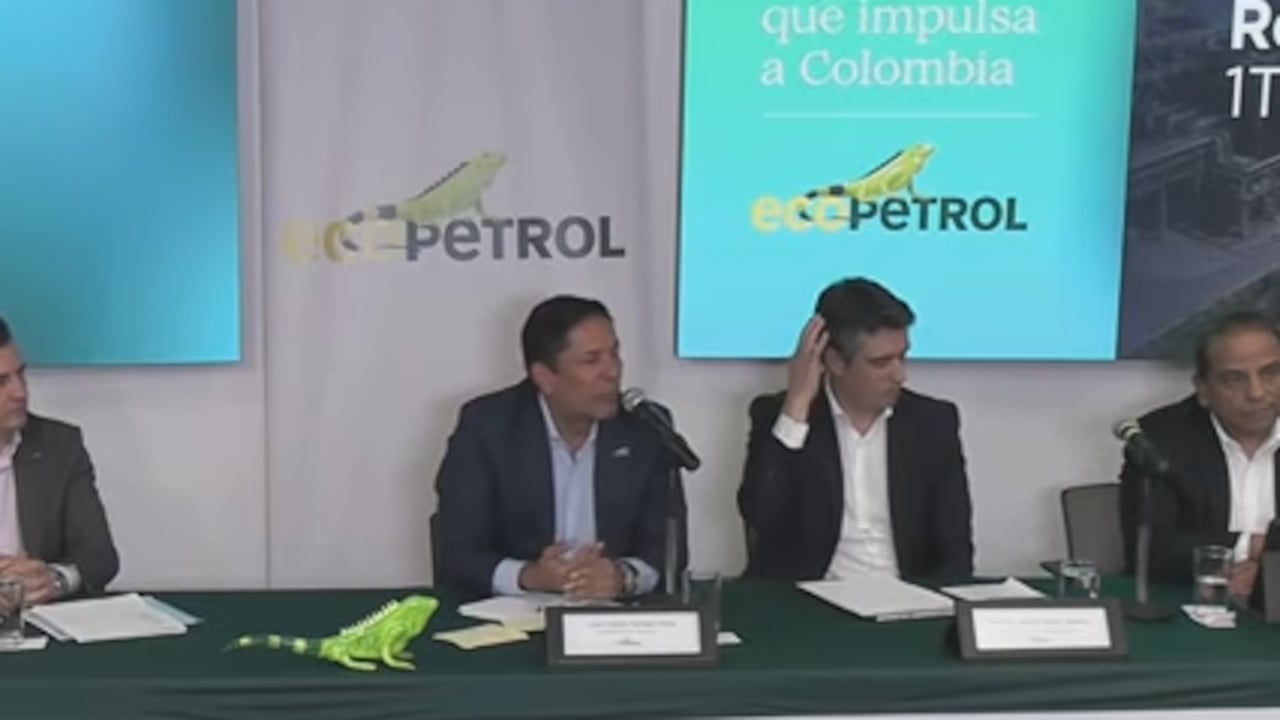 Directivos de Ecopetrol durante la presentación de resultados de la compañía estatal.