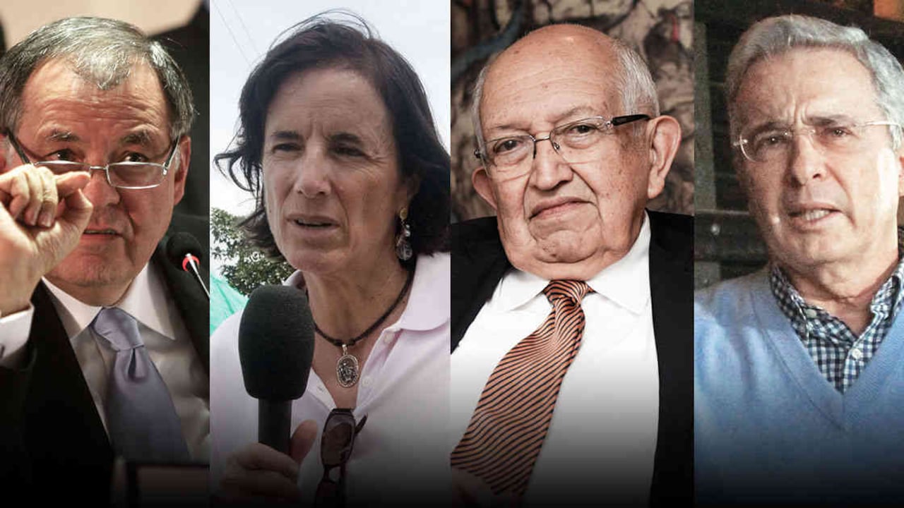 Alejandro Ordóñez, Salud Hernández-Mora, Plinio Apuleyo y Álvaro Uribe.