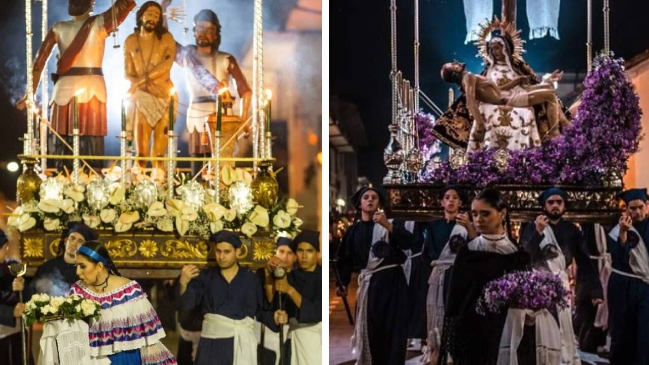 La capital de Cauca retoma las tradicionales celebraciones de Semana Santa de forma presencial luego de la pandemia. Foto: Twitter @semanasantapop.