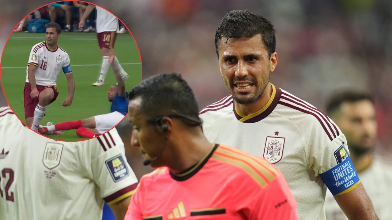 Rodri sufrió fuerte patada que el juez no revisó en la semifinal del Mundial 2026.