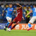 NAPLES, ITALY - SEPTEMBER 07: (THE SUN OUT,THE SUN ON SUNDAY OUT) Luis Diaz of Liverpool during the UEFA Champions League group A match between SSC Napoli and Liverpool FC at Stadio Diego Armando Maradona on September 07, 2022 in Naples, Italy. (Photo by Andrew Powell/Liverpool FC via Getty Images)