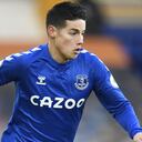 James Rodríguez marcó en la victoria del Everton.