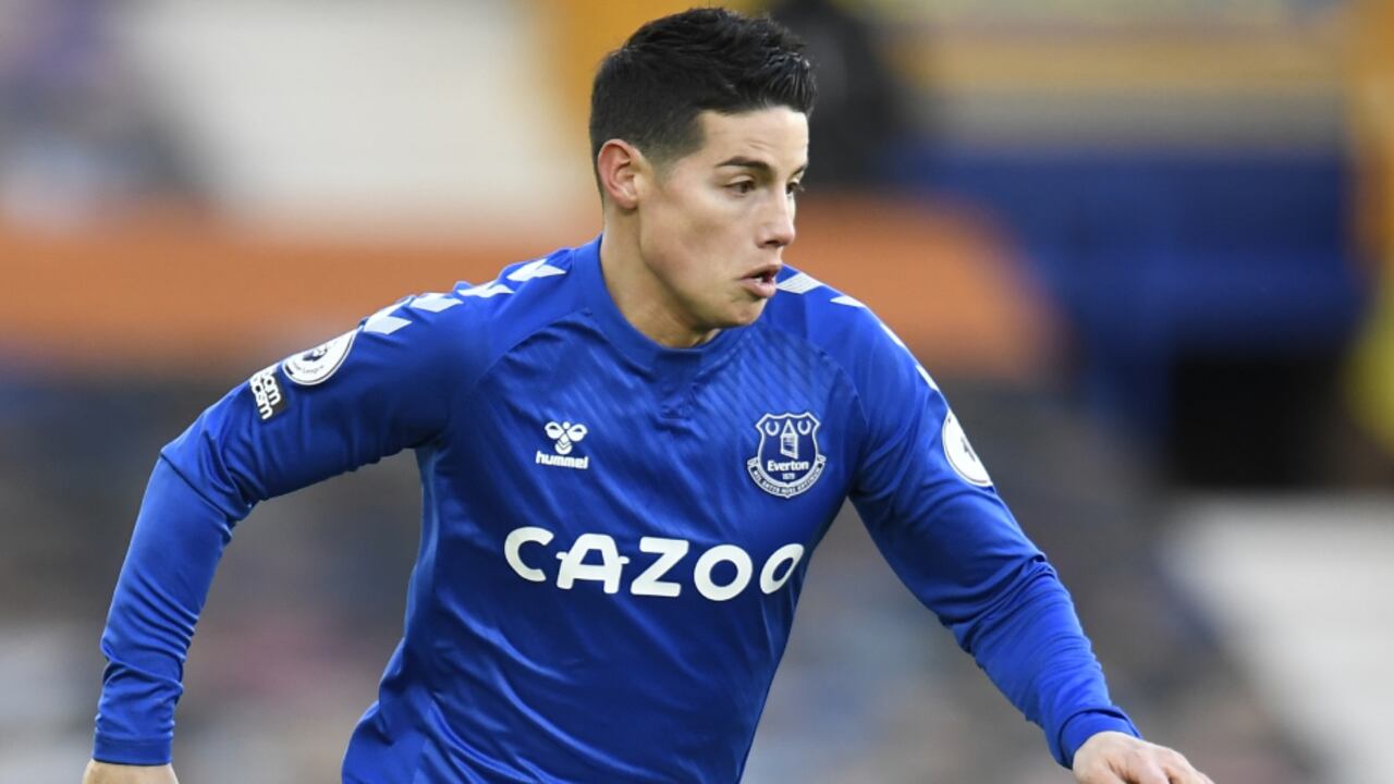 James Rodríguez marcó en la victoria del Everton.