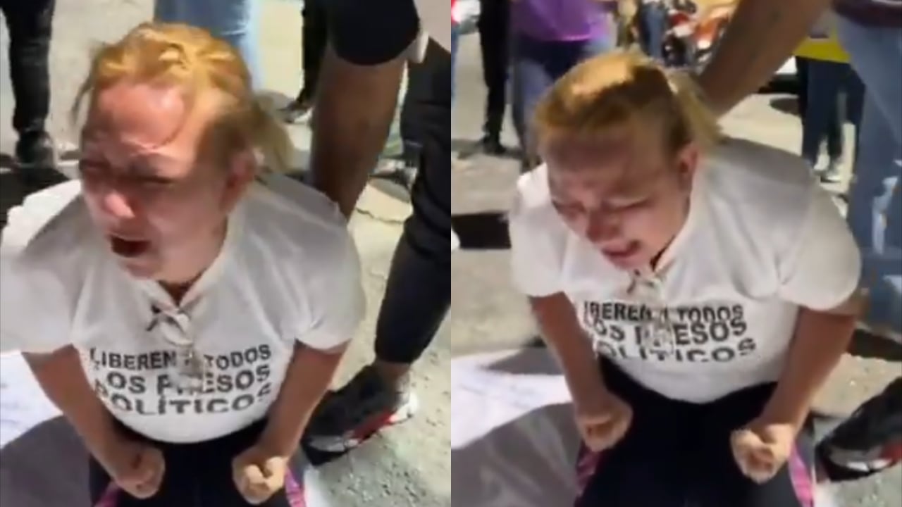 Madre ruega por la liberación de su hijo en Venezuela.