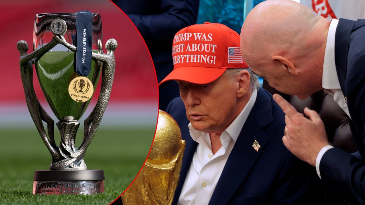 Trofeo de la Fifa / Donald Trump con Gianni Infantino