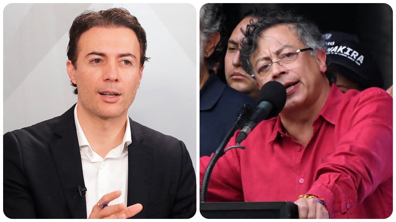 El superintendente de Salud, Daniel Quintero, y el presidente de la República, Gustavo Petro.