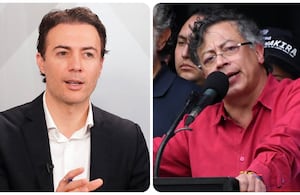 El superintendente de Salud, Daniel Quintero, y el presidente de la República, Gustavo Petro.