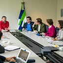 Carlos Fernando Galán y congresistas de la bancada de Bogotá.