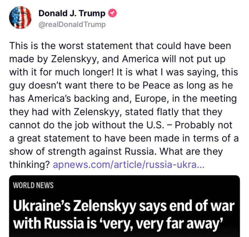 Mensaje emitido por el mandatario estadounidense