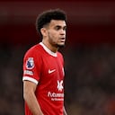 Luis Díaz, jugador del Liverpool de Inglaterra