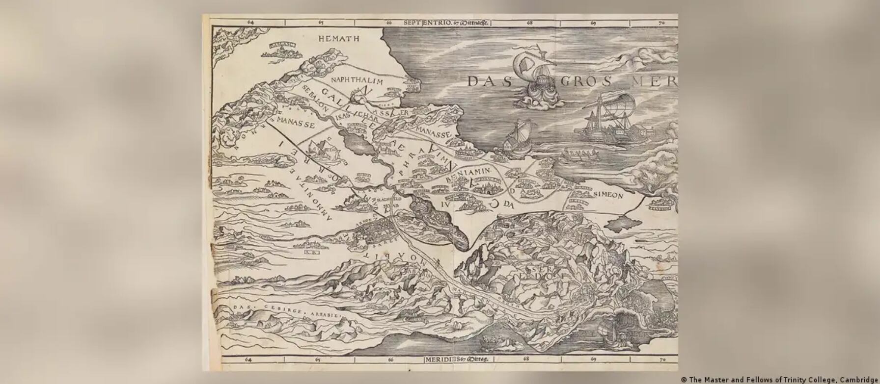 Mapas medievales mostraban el antiguo Israel dividido según las doce tribus, con límites claros.