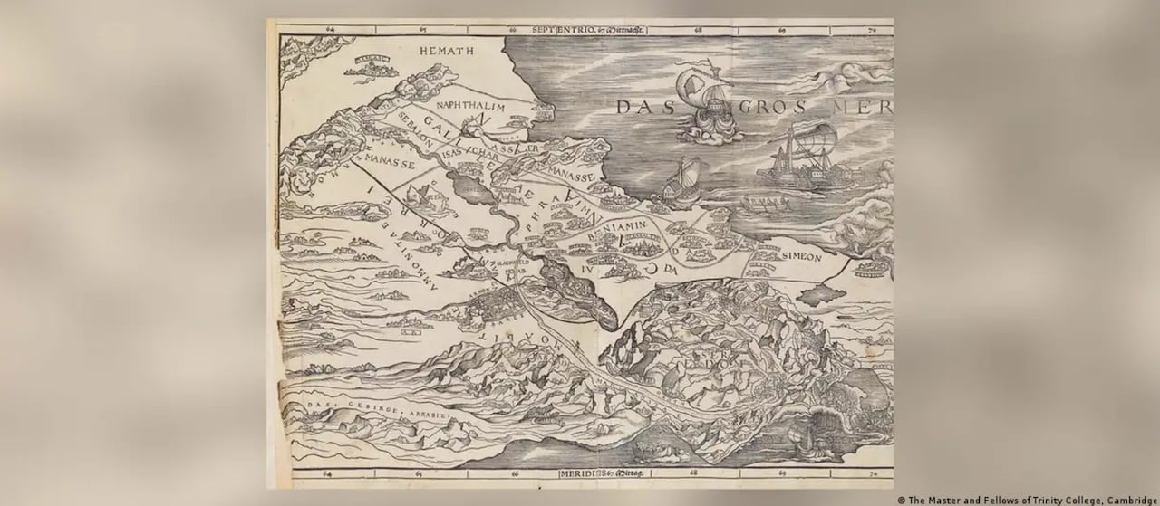 Mapas medievales mostraban el antiguo Israel dividido según las doce tribus, con límites claros.
