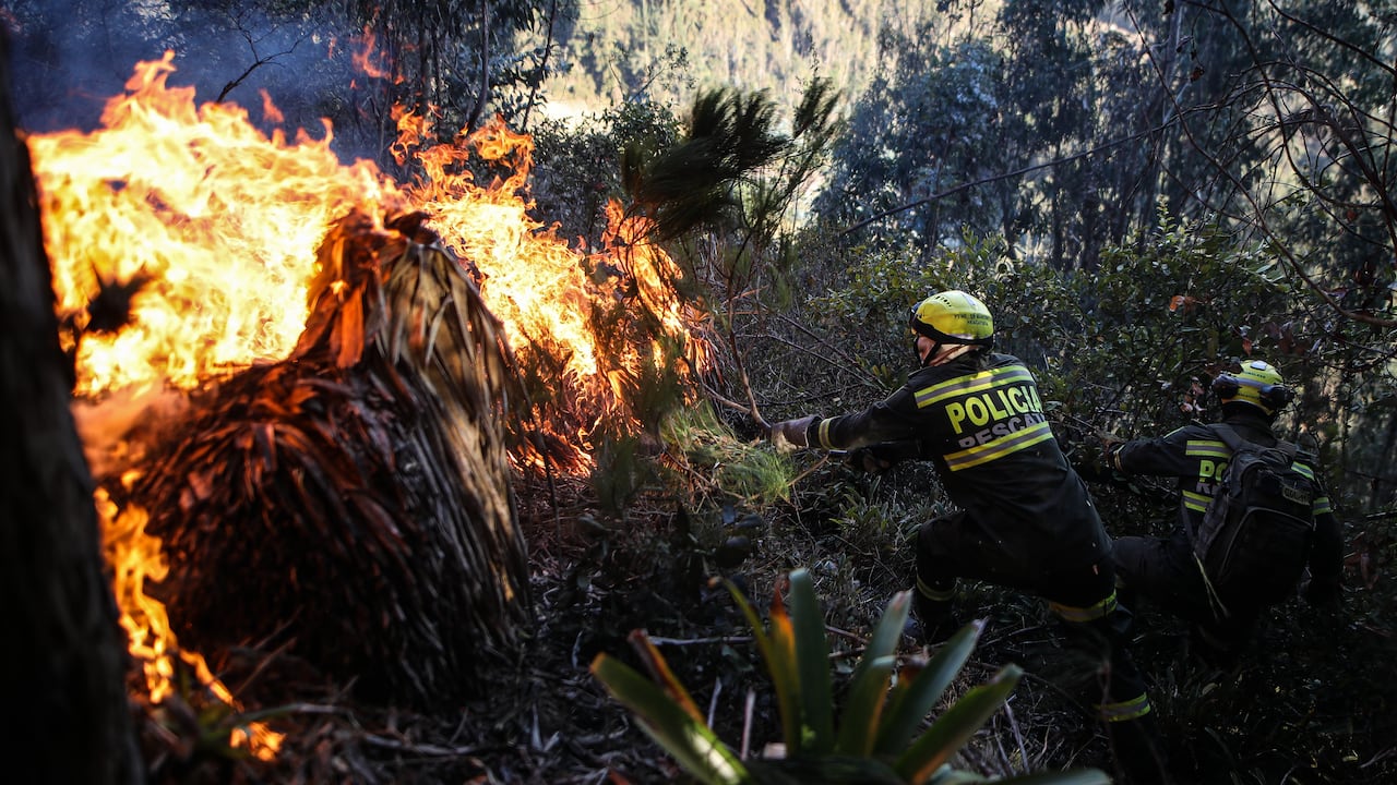 Cerca de 200 hombres combaten las llamas en Cucunubá. Foto de referencia.