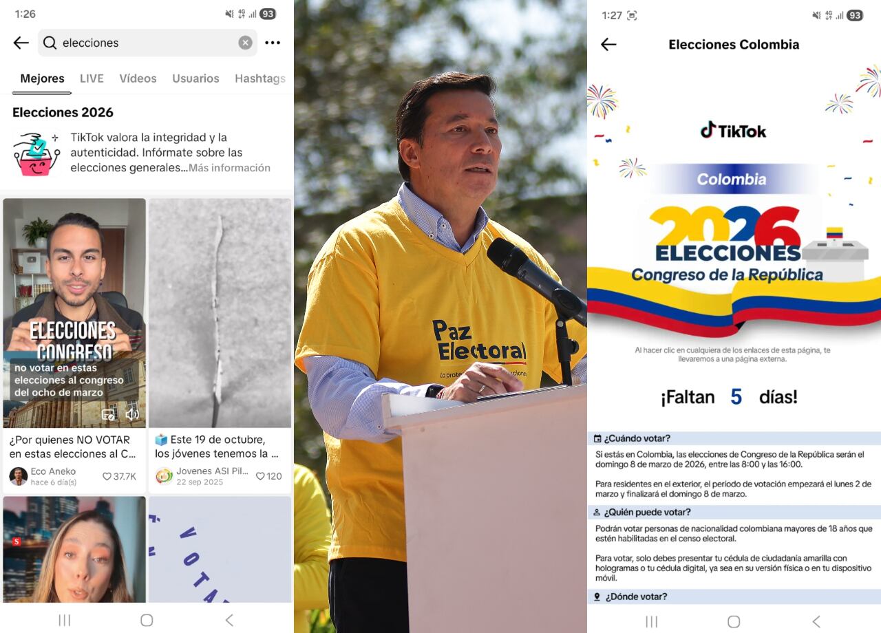 El registrador, Hernán Penagos, afirmó que la alianza con TikTok permite que los ciudadanos acudan a votar de manera informada.