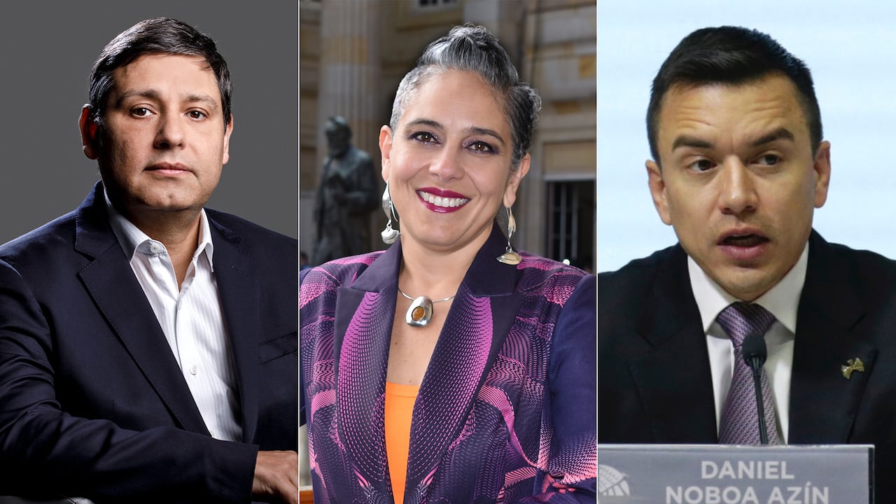 Mauricio Lizcano, María José Pizarro y Daniel Noboa.