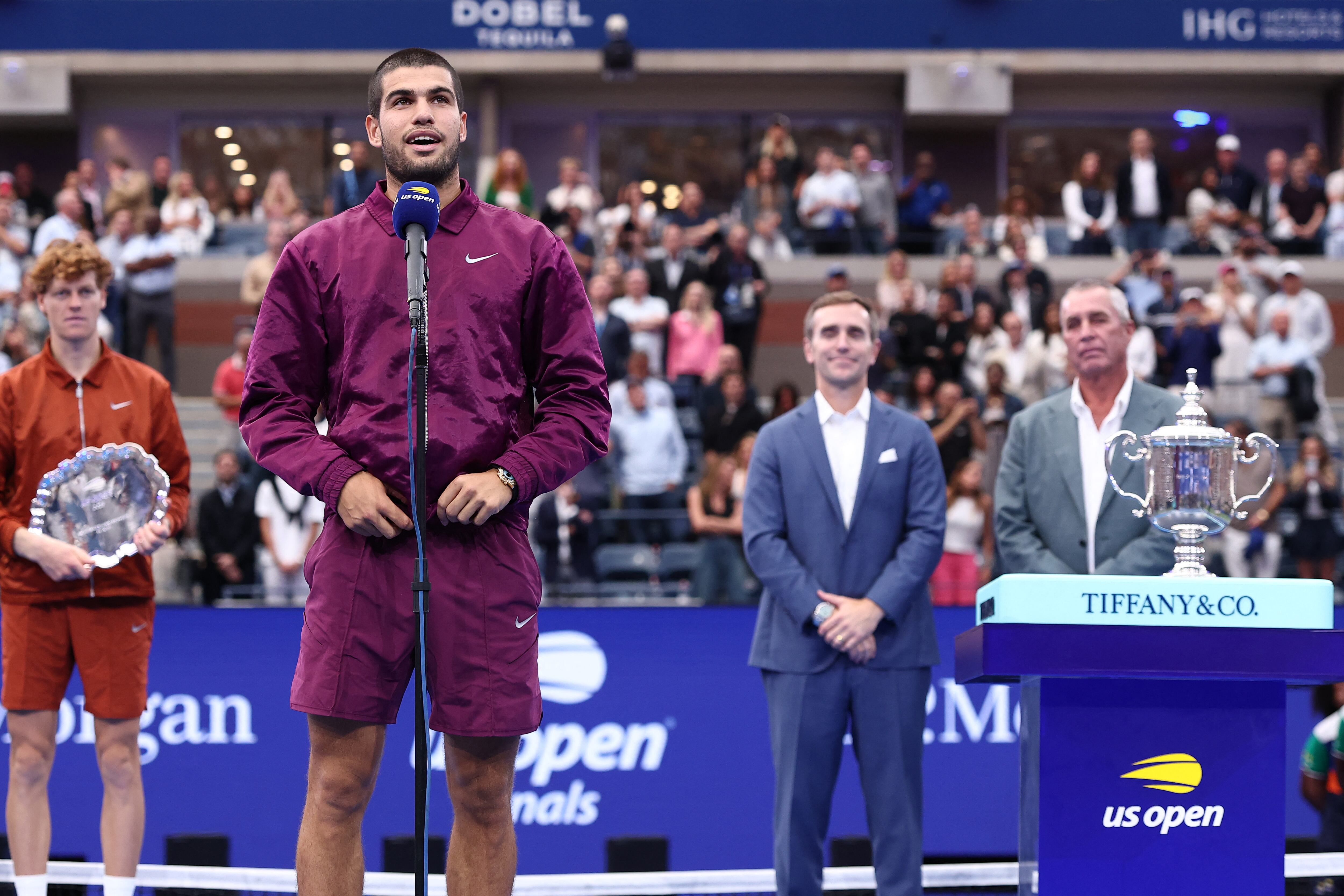 Carlos Alcaraz recién consagrado en el Abierto de los Estados Unidos
