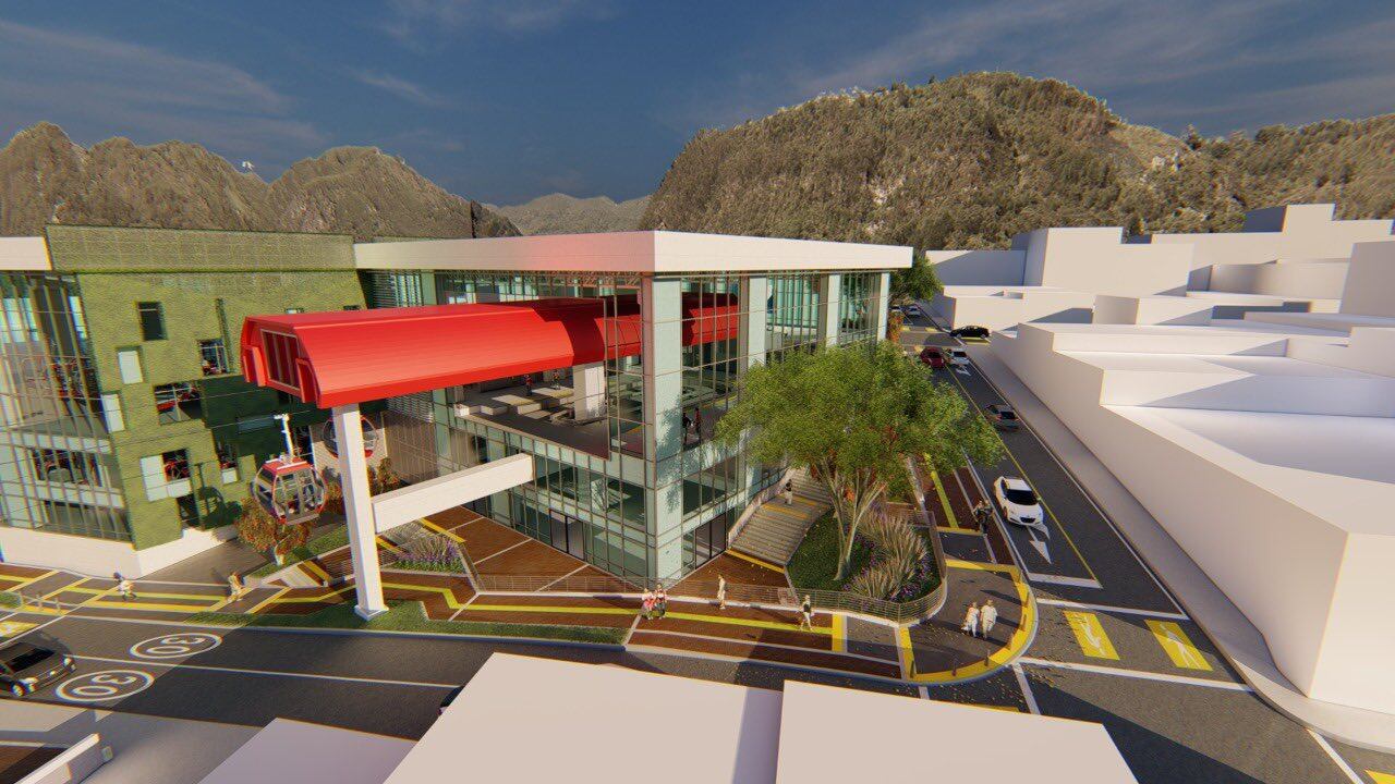 El cable tendrá 2,8 km de longitud y contará con tres estaciones, comenzando en el portal de TransMilenio del 20 de Julio