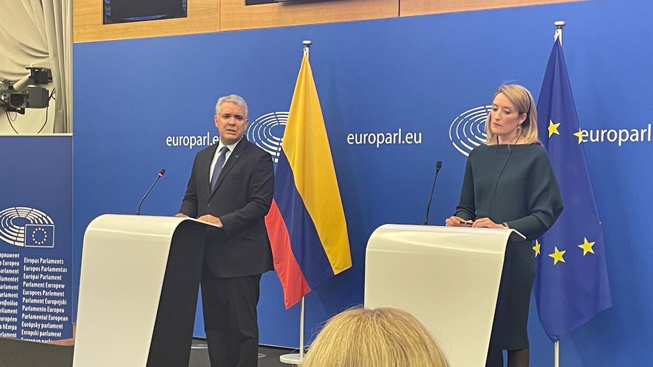 El presidente Iván Duque realizó una fuerte intervención en el Parlamento Europeo.