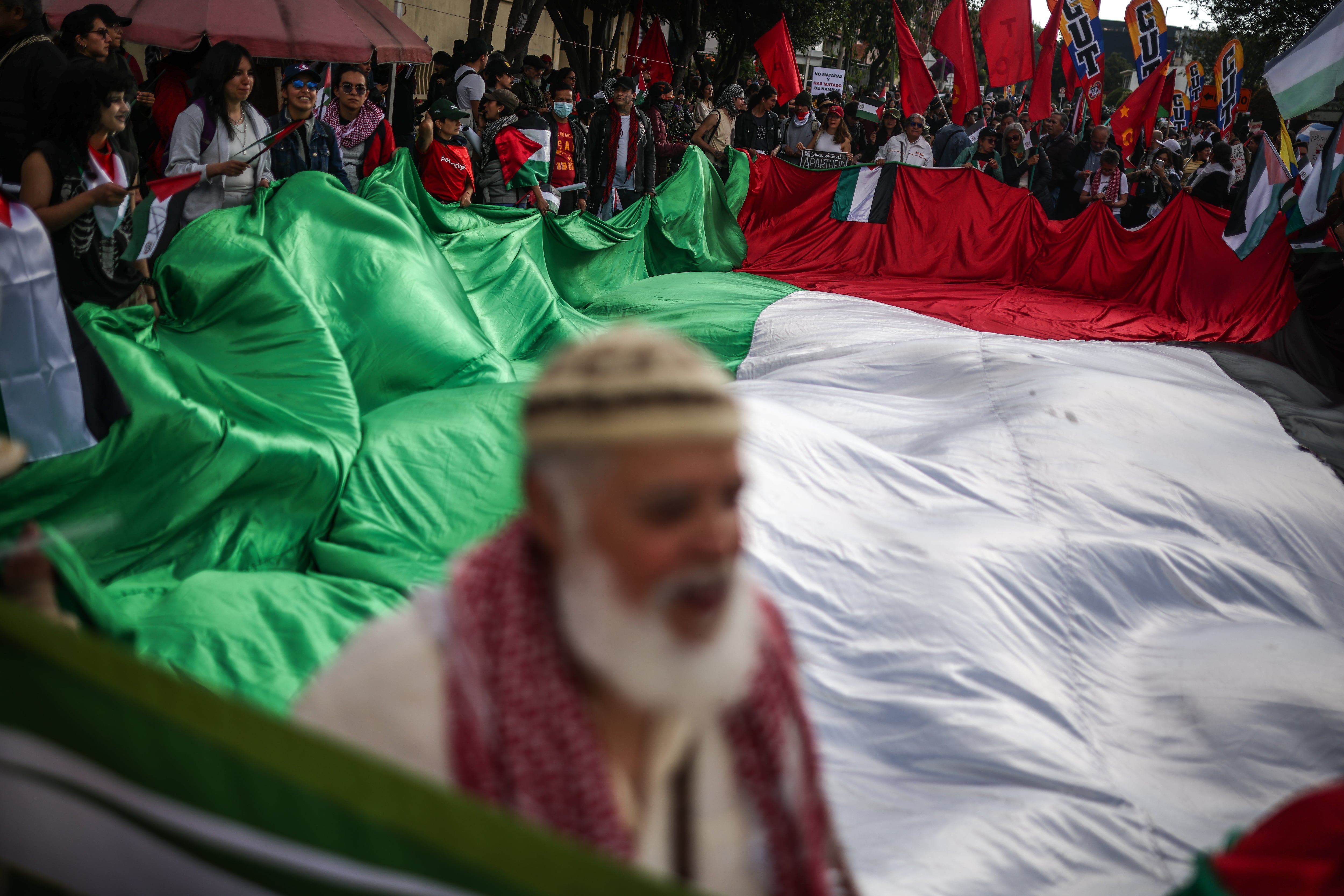 Protestas frente a la Embajada de Estados Unidos, en apoyo al pueblo de Palestina.