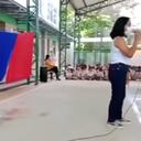 En Colegio de Barranquilla representan posesión presidencial