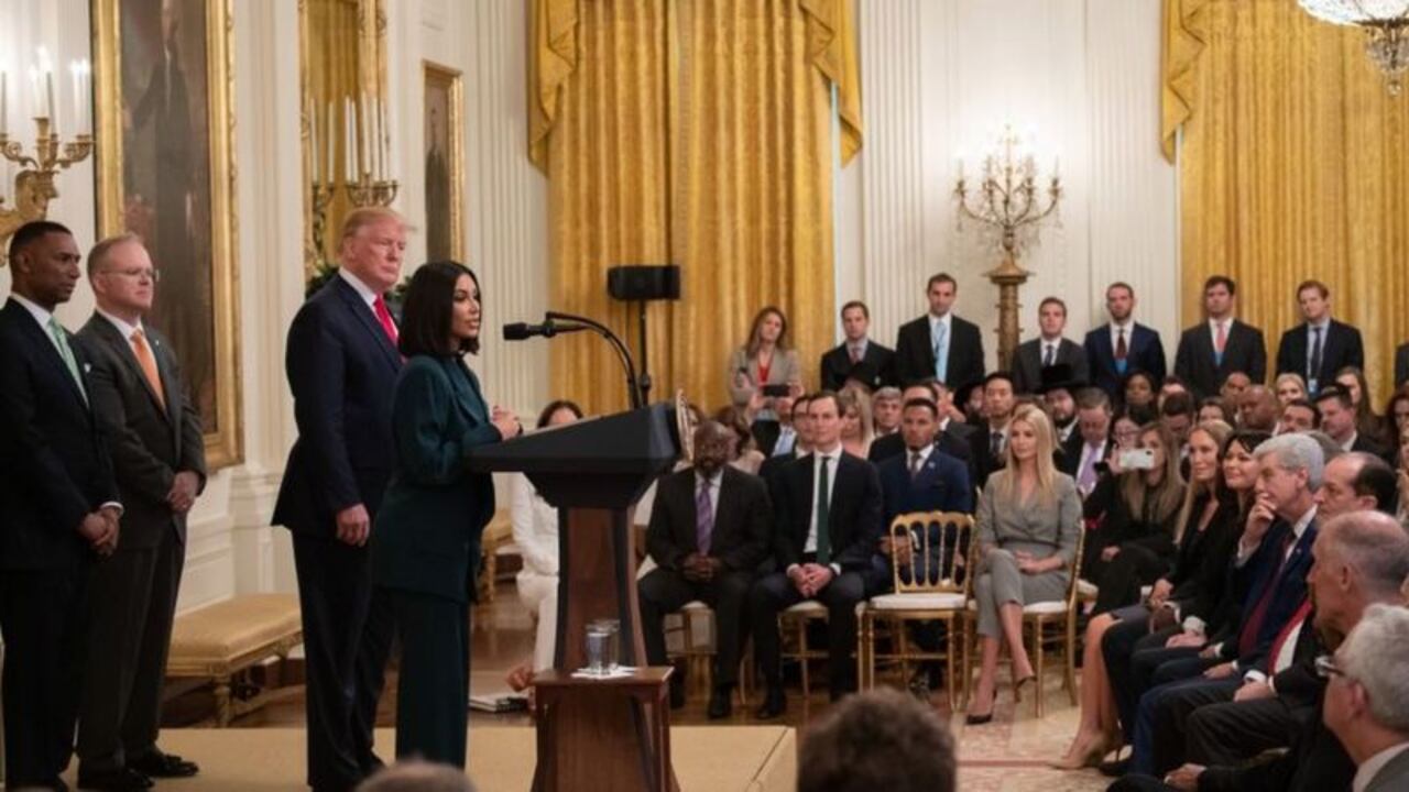 En 2018, Kim Kardashian había intercedido ante el gobierno de Trump en nombre de Alice Johnson, una anciana que cumplía cadena perpetua.