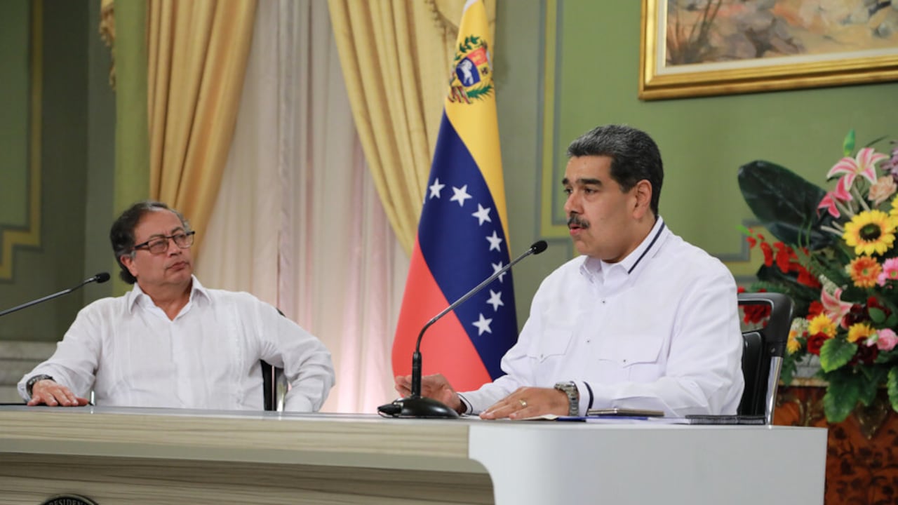 Gustavo Petro y Nicolás Maduro.