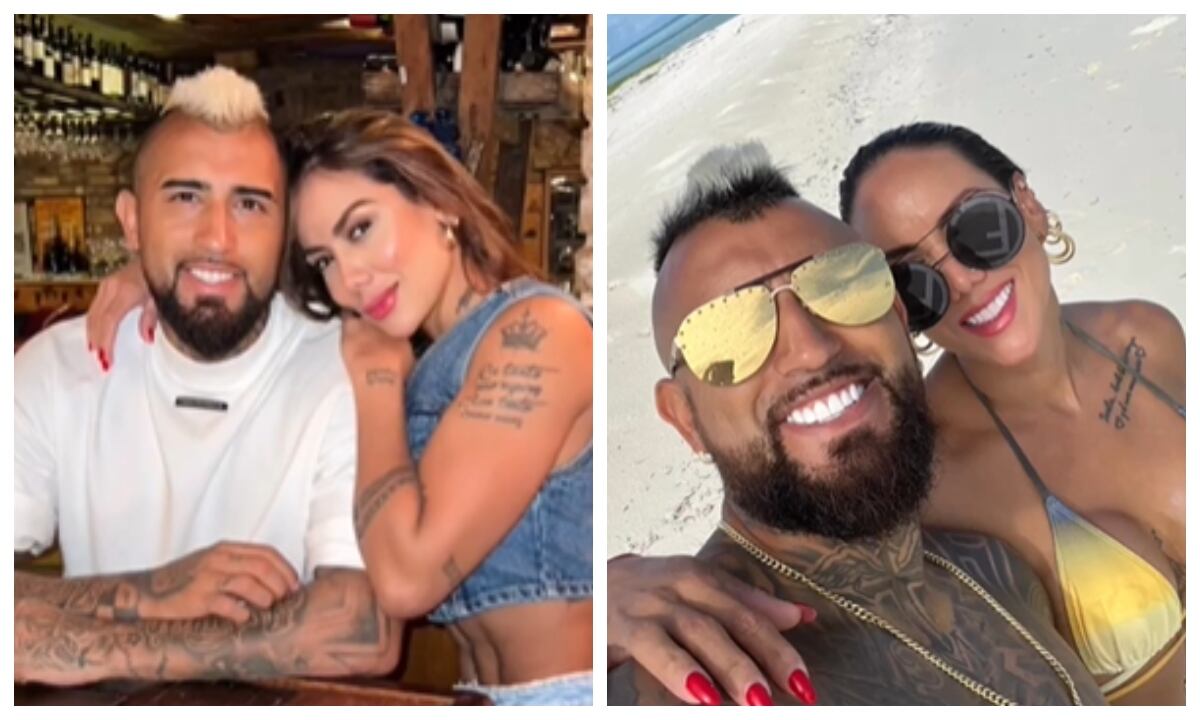 Arturo Vidal y su pareja Sonia Isaza