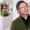 Expresidente Gustavo Petro y el supuesto soldado del video falso.