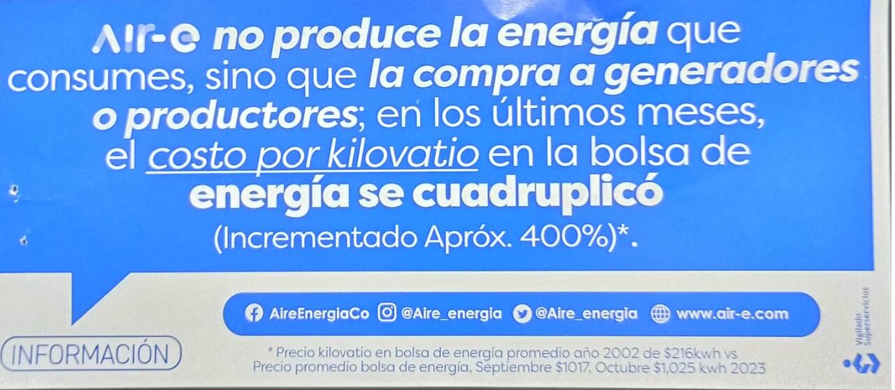 Tarifas de energía