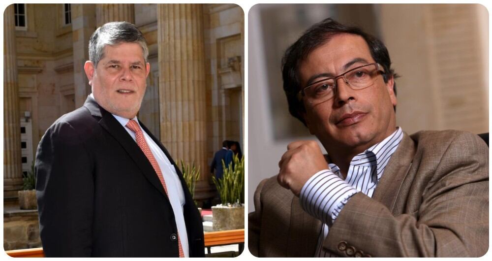 El senador Antonio Zabaraín y Gustavo Petro.
