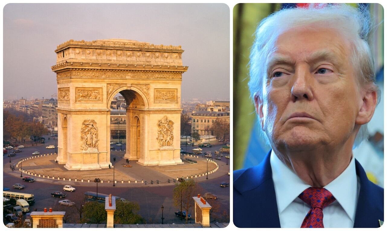 Arco del Triunfo y Donald Trump