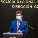 El ministro de Defensa de Colombia, Diego Molano, realiza una conferencia de prensa junto al Mayor General de la Policía Colombiana, Jorge Luis Vargas (Fuera de Cuadro) reforzando a la policía y al ejército luego de que el embajador de Colombia en Cuba anunciara que se presume que la guerrilla del ELN elaboró un ataque terrorista en los días siguientes. el 9 de febrero de 2021 en Bogotá, Colombia. Molano fue declarado nuevo Ministro de Defensa luego de que Carlos Holmes Trujillo muriera a causa de la nueva enfermedad del Coronavirus. (Foto de Sebastian Barros / NurPhoto a través de Getty Images)