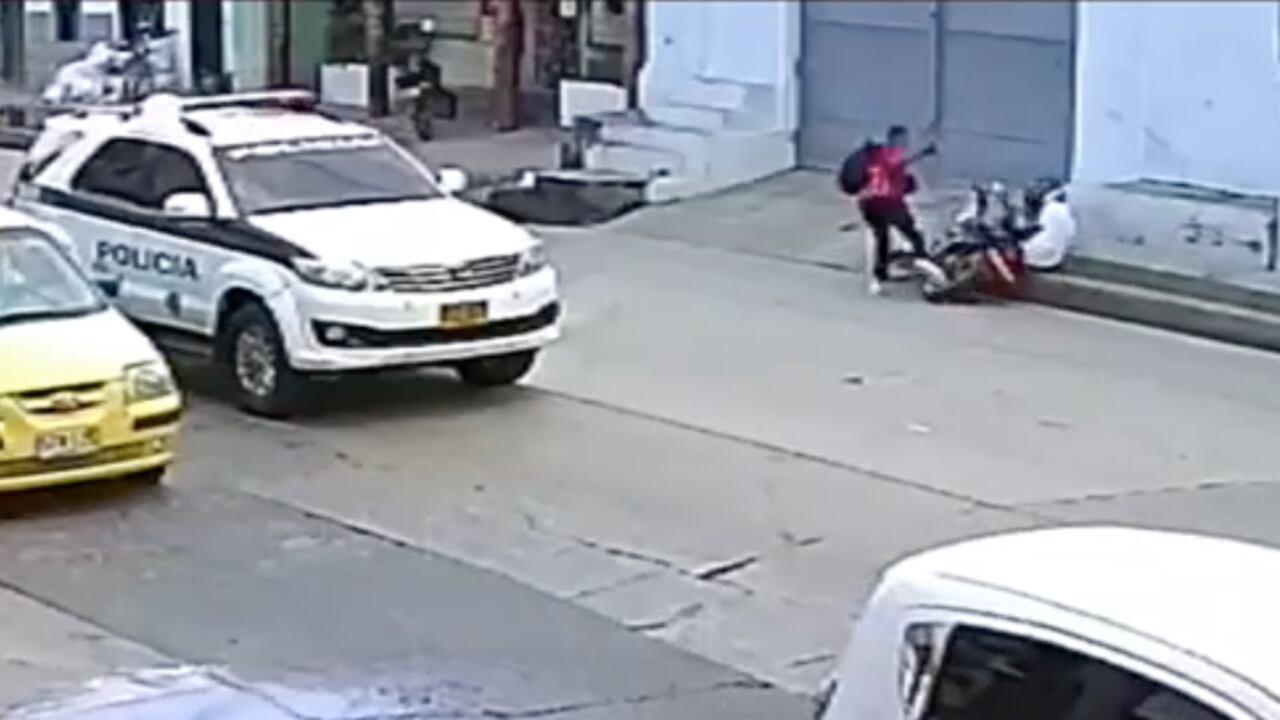 Momento de la balacera en Barranquilla